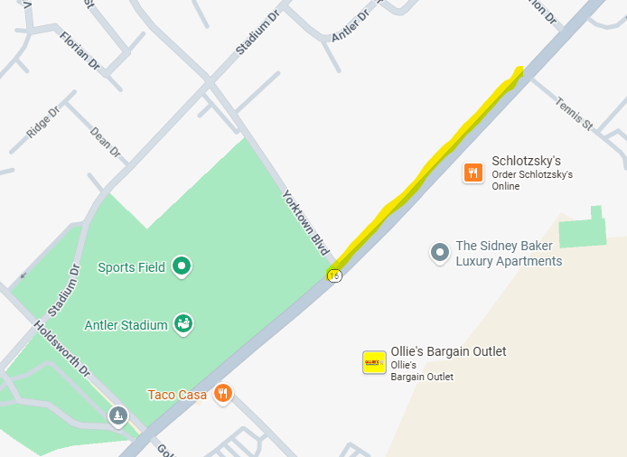 Sydney Baker One Lane Closure 11-25-2025