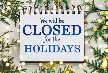 Closed for the Holidays Christmas 2