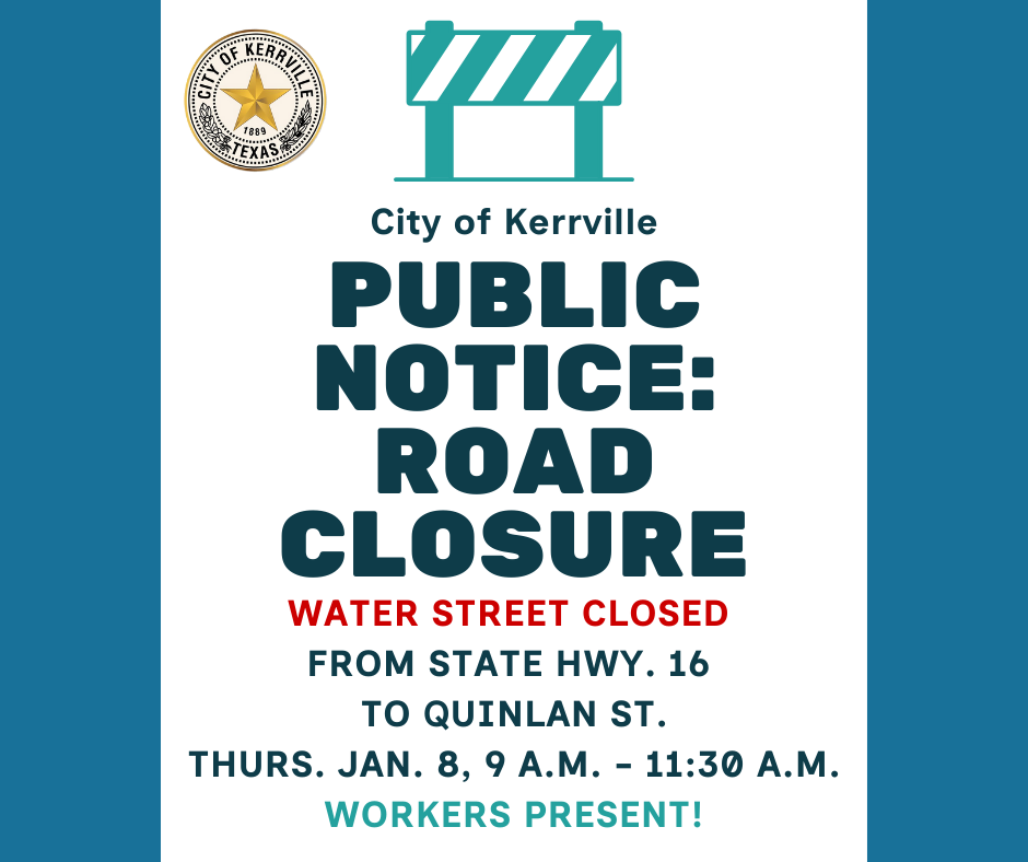 WATER STREET ROAD CLOSURE 1-7-2026