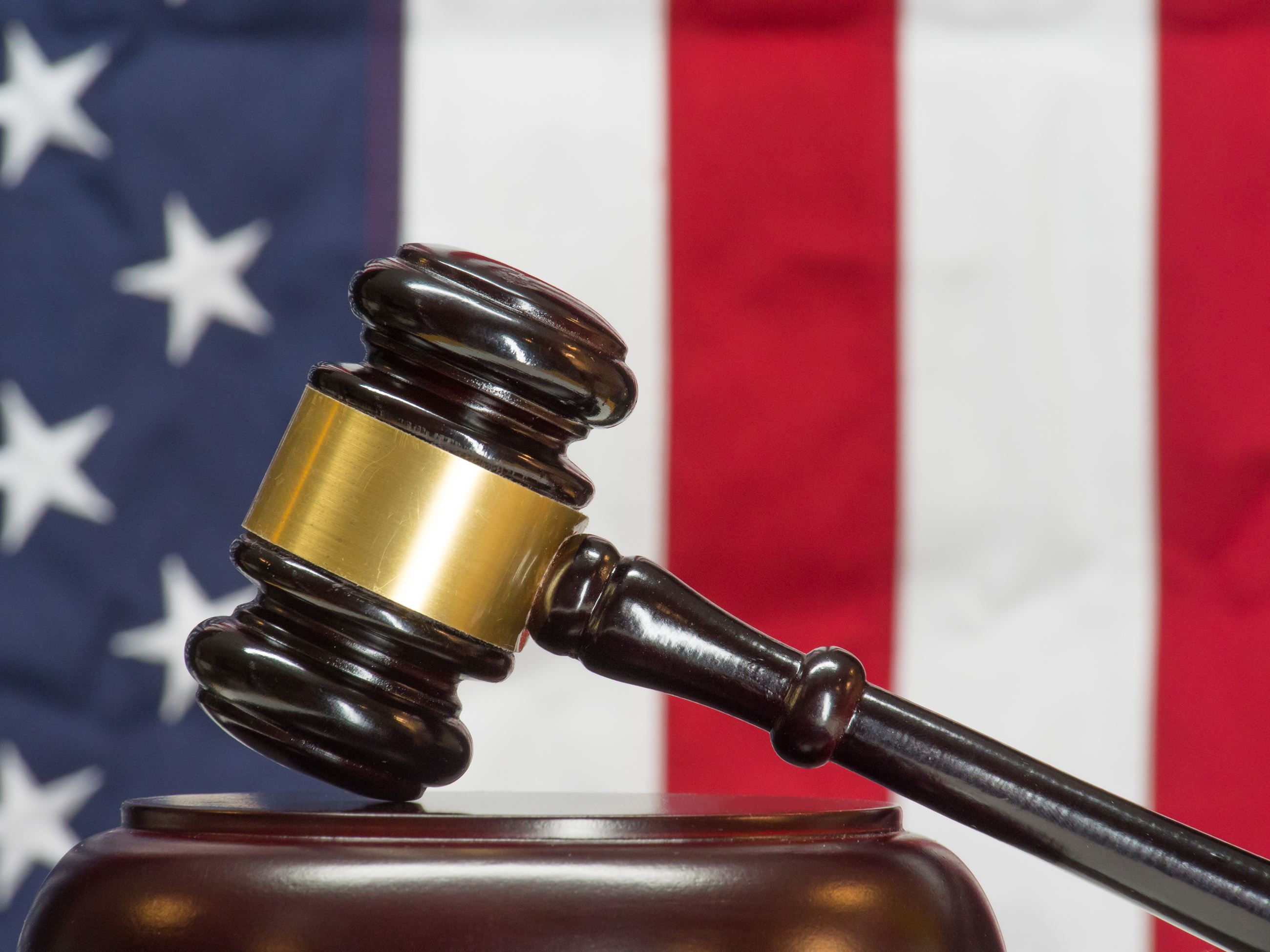 American Flag and Gavel